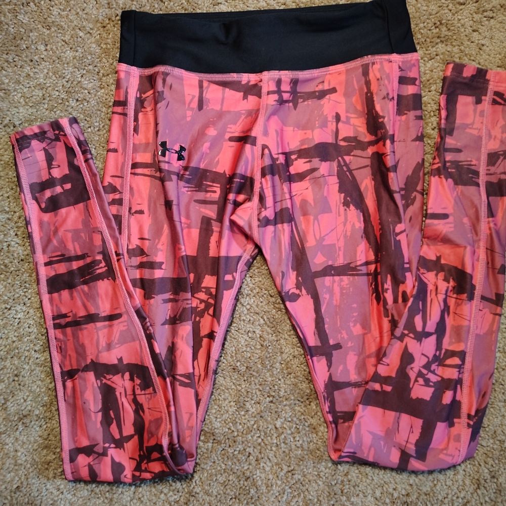 Under Armour Pink and Black Leggings